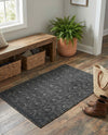 Garden Lattice Charm Collection Area Rug - Arbor (Charcoal) Rectangle Charcoal  lifestyle 17