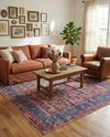Zahara Oasis Collection Area Rug -  Meknes Square Antique Pink  lifestyle 78