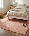 Woven Seaside Jute Collection Area Rug - Savannah (Light Pink) Rectangle Light Pink  lifestyle 18