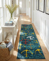 Seaside Haven Rugs Collection Area Rug -  Lighthouse Runner Navy Blue  lifestyle 74