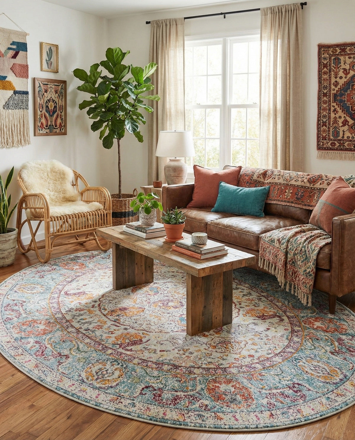 Caribbean Breeze Collection Area Rug -  Xcalak Oval Light Blue  lifestyle 106