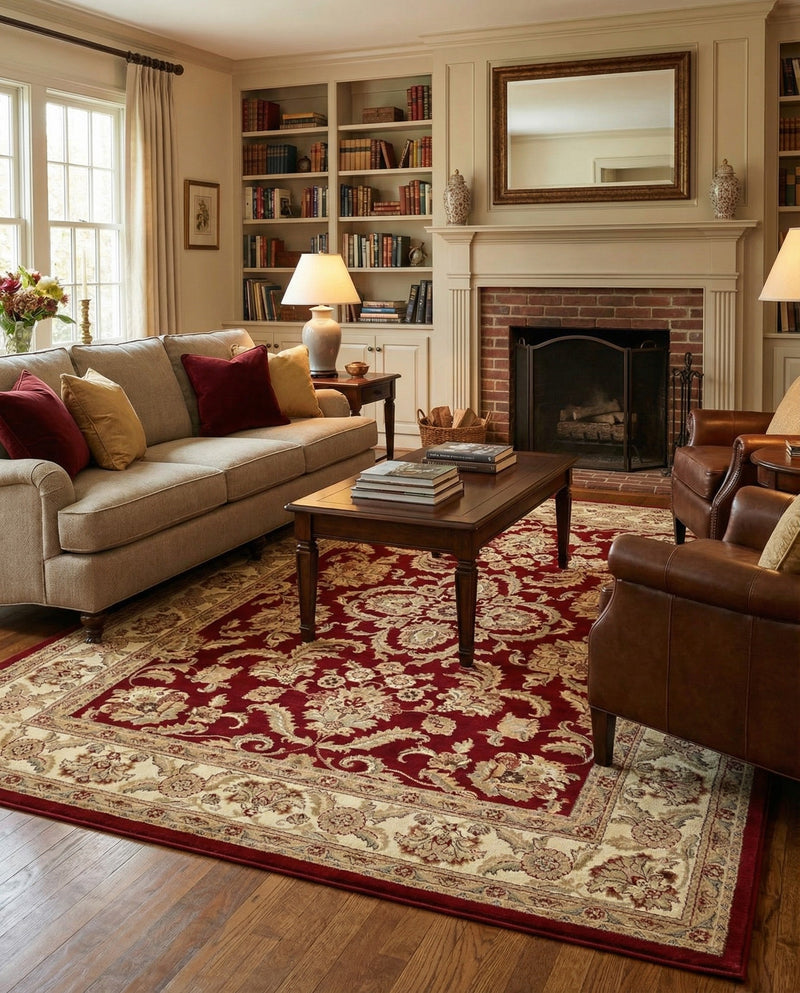 Jaipur Elegance Collection Area Rug -  Jantar Rectangle Red  lifestyle 14