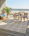 Seaside Haven Rugs Collection Area Rug - Sapphire (Gray) Rectangle Gray  lifestyle 6