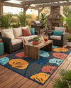 Caribbean Terrace Collection Area Rug -  Grenada Rectangle Charcoal  lifestyle 11