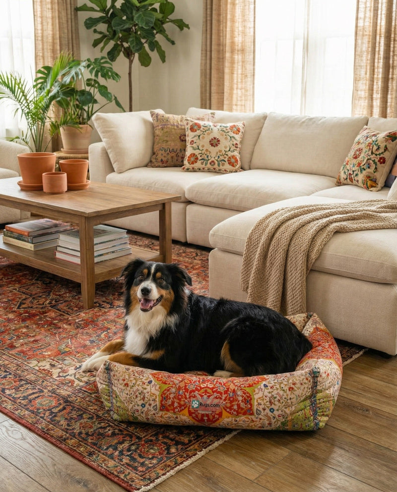Luxury Pet Lounge Collection Pet Bed -  Cove Rectangle Multi  lifestyle 5
