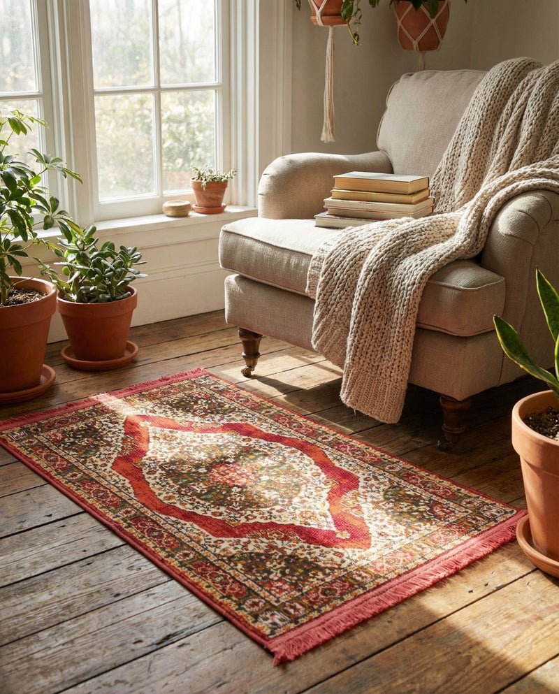 Caribbean Breeze Collection Area Rug -  Windward Rectangle Red  lifestyle 18