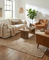 Urban Shimmer Jute Collection Area Rug - Metropolis Square Natural  lifestyle 50