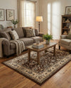 Isfahan Elegance Collection Area Rug - Naghsh-e Jahan (Brown) Rectangle Brown  lifestyle 21