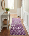 Marrakech Lattice Collection Area Rug - Medina (Violet) Runner Violet  lifestyle 36