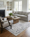 Bloomsbury Elegance Collection Area Rug - Mayfair Rectangle Gray  lifestyle 11