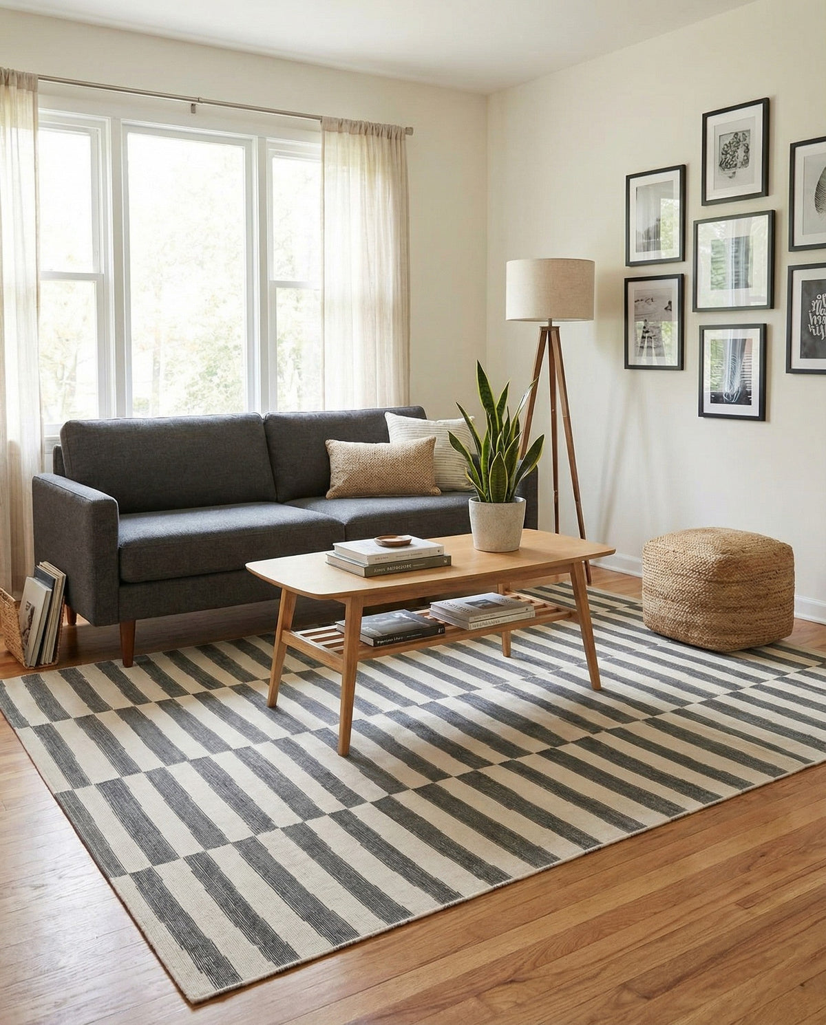 Soho Elegance Collection Area Rug -  Hudson (Dark Gray) Rectangle Dark Gray  lifestyle 18