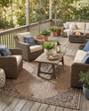 Patio Heritage Collection Area Rug -  Charleston (Beige) Rectangle Beige  lifestyle 10