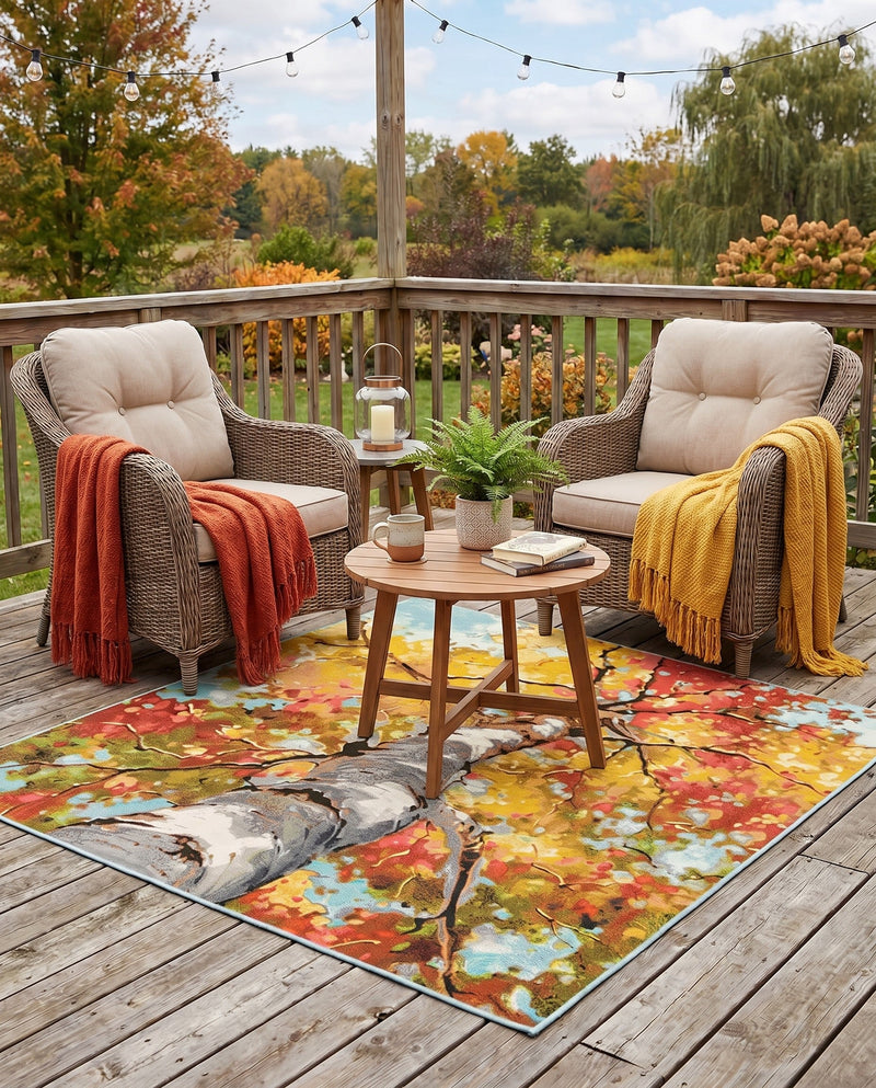 Seaside Blooms Collection Area Rug - Eden Square Multi  lifestyle 55