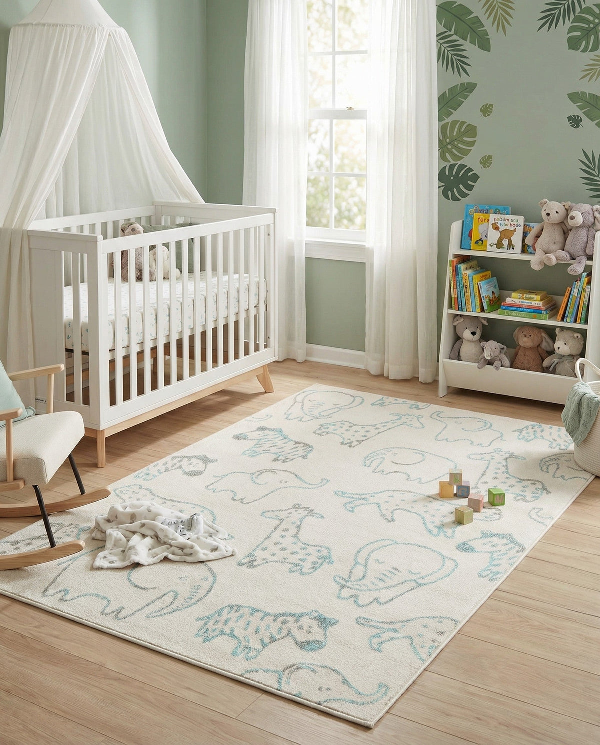 Wonder Tykes Collection Area Rug -  Spectrum Rectangle Ivory  lifestyle 53