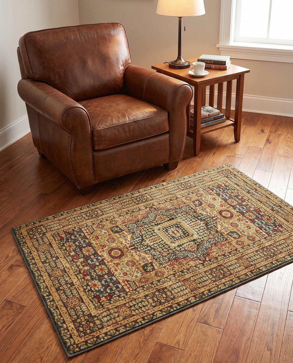 Ottoman Elegance Collection Area Rug - Sultan Rectangle Blue  lifestyle 66