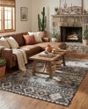 Desert Modern Eco Rug Series Collection Area Rug -  Sonora Rectangle Khaki Gray  lifestyle 9