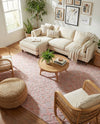 Garden Lattice Charm Collection Area Rug -  Pergola (Pink) Rectangle Pink  lifestyle 18