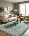 Soho Elegance Collection Area Rug -  Mercer (Turquoise) Rectangle Turquoise  lifestyle 19