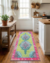 Heritage Elegance Collection Area Rug -  Winterthur (Green) Runner Green  lifestyle 35