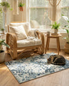 Aegean Elegance Washables Collection Area Rug -  Andros Rectangle Gray Navy Green  lifestyle 15