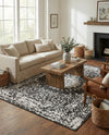 Patio Heritage Collection Area Rug -  Lafayette (Black and White) Rectangle Black and White  lifestyle 15
