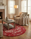 Georgetown Rugs Collection Area Rug - Dupont (Red) Oval Red  lifestyle 50