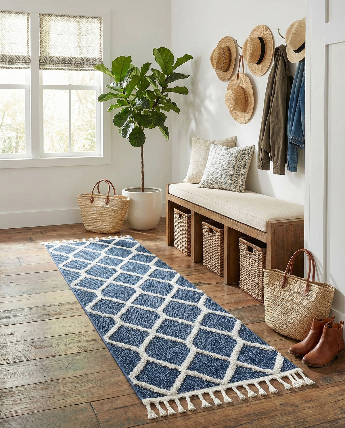 Sahara Chic Collection Area Rug -  Tuareg Runner Blue  lifestyle 102