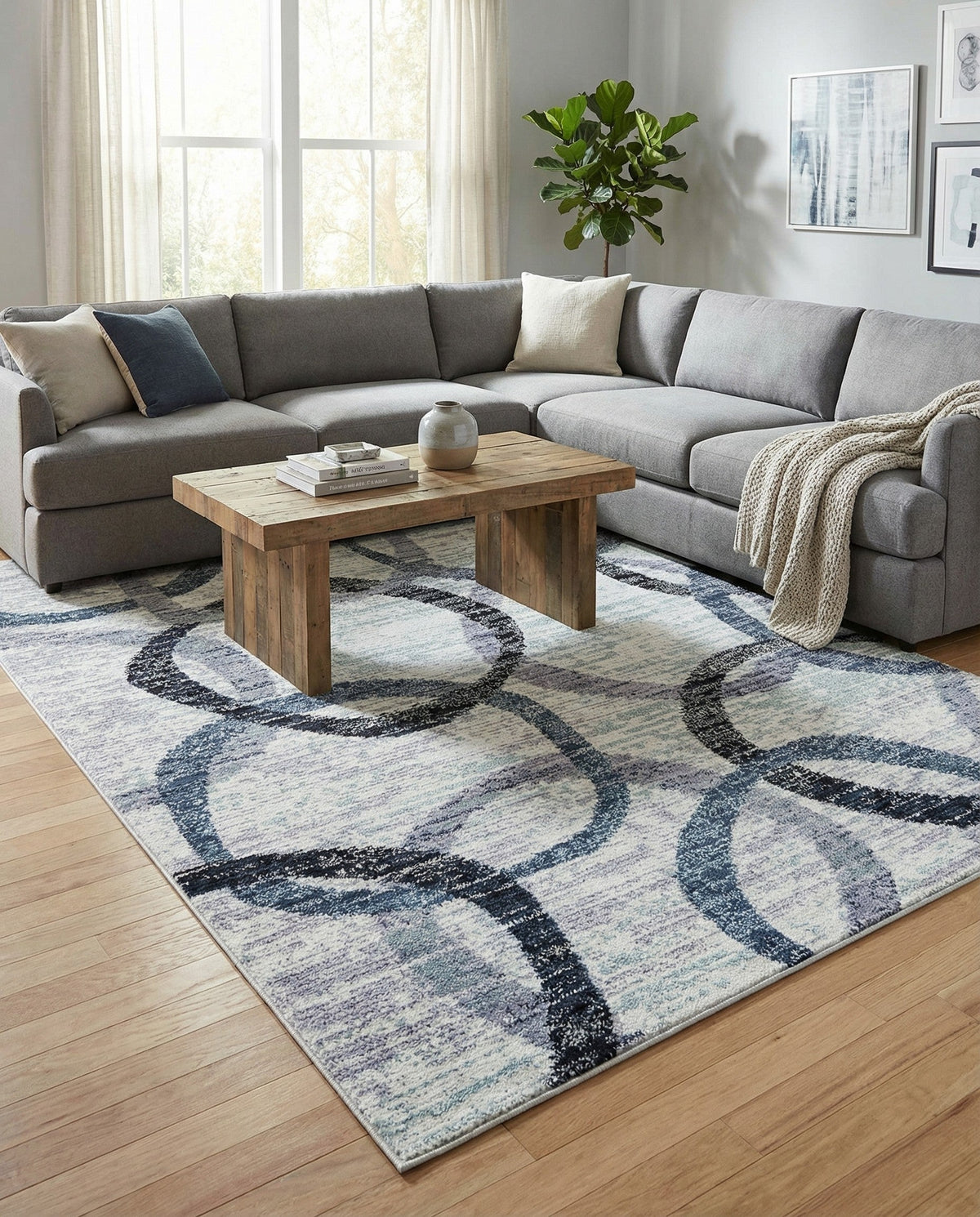 Santa Fe Trails Collection Area Rug -  Taos Rectangle Ivory  lifestyle 7
