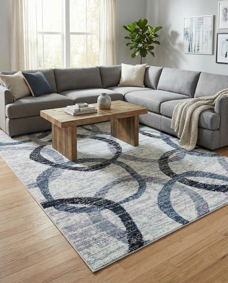 Santa Fe Trails Collection Area Rug -  Taos Rectangle Ivory  lifestyle 7