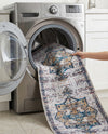 Baroque Era Collection Area Rug - Versailles (Sea Salt White) Runner Sea Salt White  lifestyle 28