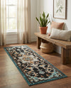 Outdoor Marrakesh Collection Area Rug -  Essaouira Runner Navy Blue  lifestyle 63