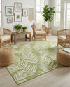 Seaside Blooms Collection Area Rug - Verdure (Green) Rectangle Green  lifestyle 22
