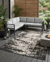 Urban Terrace Collection Area Rug -  Midtown Rectangle Black and White  lifestyle 25