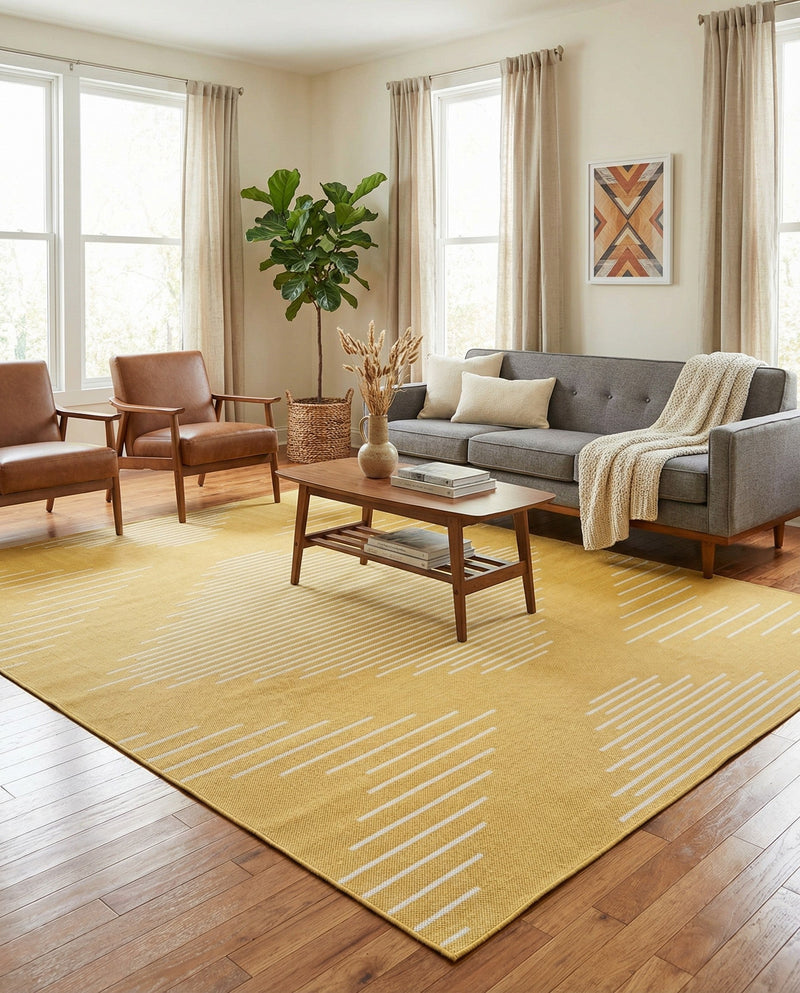 Urban Terrace Collection Area Rug -  Chelsea (Yellow) Rectangle Yellow  lifestyle 28