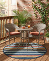 Caribbean Terrace Collection Area Rug -  Martinique Round Charcoal  lifestyle 47