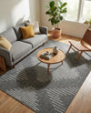 Urban Terrace Collection Area Rug -  Chelsea (Charcoal Gray) Rectangle Charcoal Gray  lifestyle 28