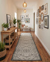 Tribal Terrace Treasures Collection Area Rug - Mayan Marina (Charcoal Gray) Runner Charcoal Gray  lifestyle 61