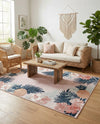 Seaside Blooms Collection Area Rug - Haven Rectangle Pink  lifestyle 41