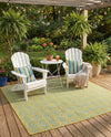 Urban Oasis Rugs Collection Area Rug -  Rooftop (Yellow and Aqua) Square Yellow and Aqua  lifestyle 22