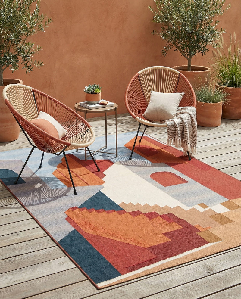 Urban Terrace Collection Area Rug -  Patio Rectangle Multi  lifestyle 11