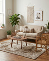 Coastal Manor Collection Area Rug -  Pelican Rectangle Khaki  lifestyle 26