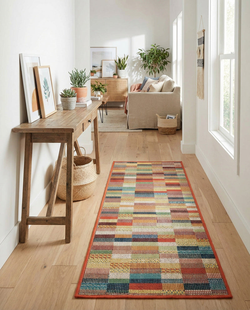 Coastal Terrace Collection Area Rug -  Harbor Runner Multi  lifestyle 60