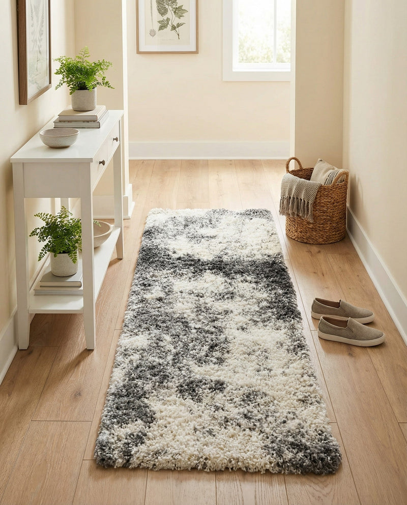 Cozy Haven Shag Collection Area Rug -  Tranquility (Smoke Gray) Runner Smoke Gray  lifestyle 24