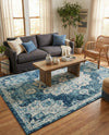 Beverly Grove Collection Area Rug - Melrose (Navy Blue) Rectangle Navy Blue  lifestyle 15