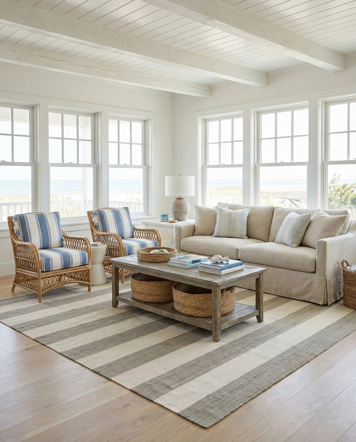Martha's Vineyard Blueprints Collection Area Rug - Edgartown Rectangle Gray  lifestyle 9