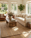 Woven Seaside Jute Collection Area Rug - Savannah (Natural) Rectangle Natural  lifestyle 10