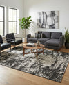 Urban Terrace Collection Area Rug -  Midtown Rectangle Black and White  lifestyle 28