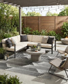 Urban Terrace Collection Area Rug -  Bronx Rectangle Black and White  lifestyle 12