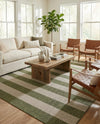 Seaside Stripes Collection Area Rug -  Veranda Rectangle Green  lifestyle 28