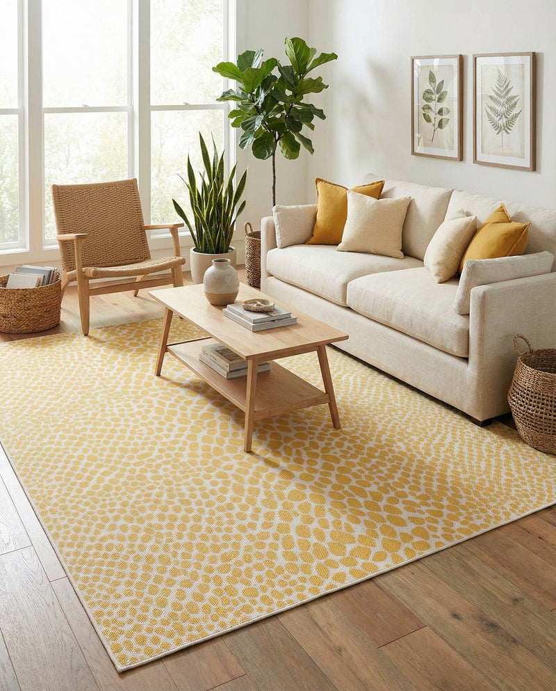 Urban Oasis Rugs Collection Area Rug -  Terrace (Yellow Ivory) Rectangle Yellow Ivory  lifestyle 9